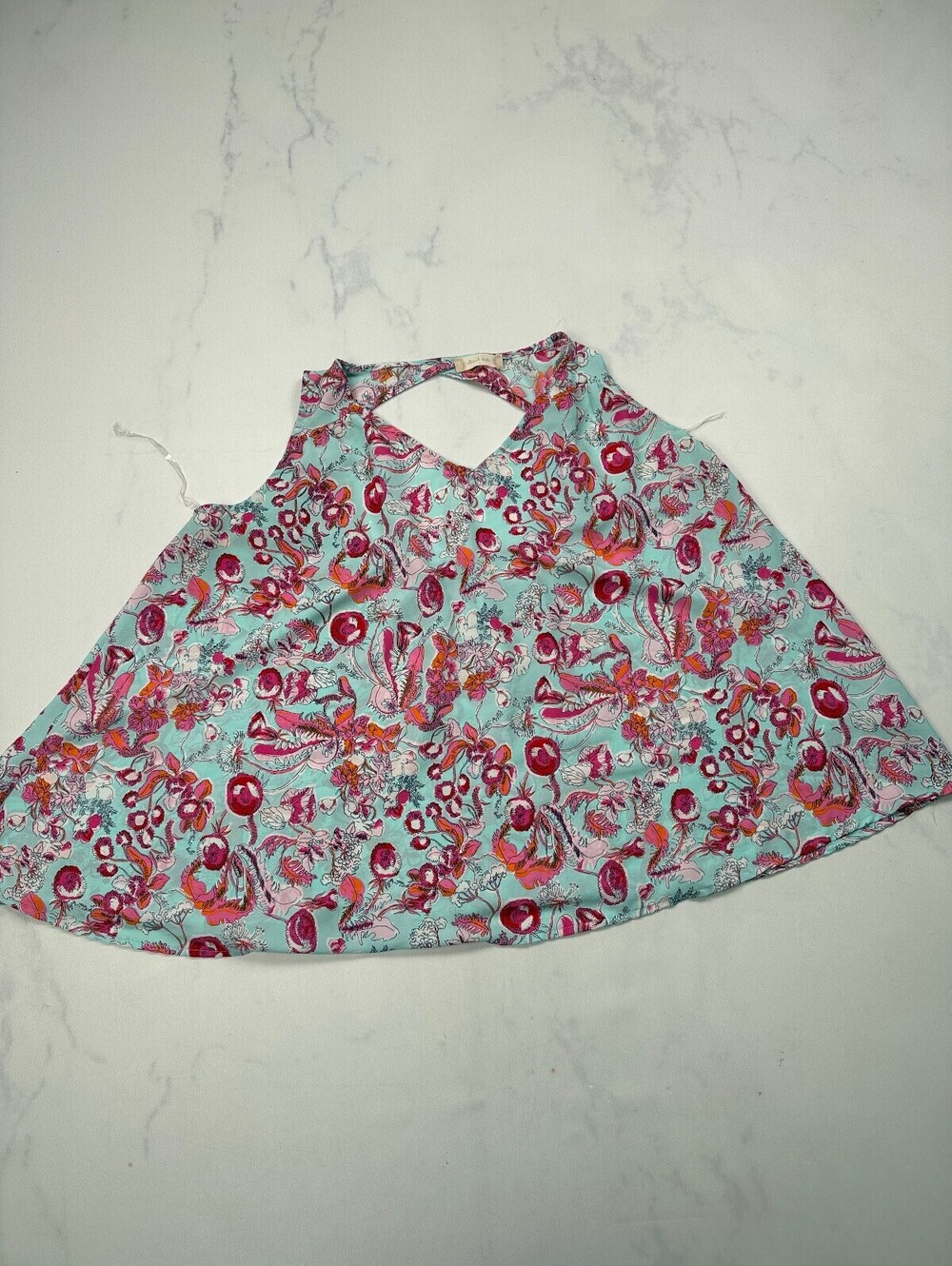 Altar'd State Printed Babydoll Dress Turquoise 90s VTG - Womens L